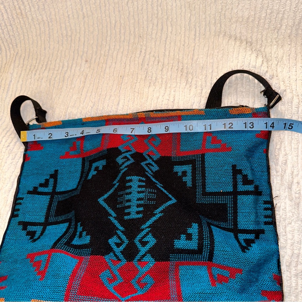 Southwestern Woven El Paso Saddle Bag W/ Tassels Never Worn View 4